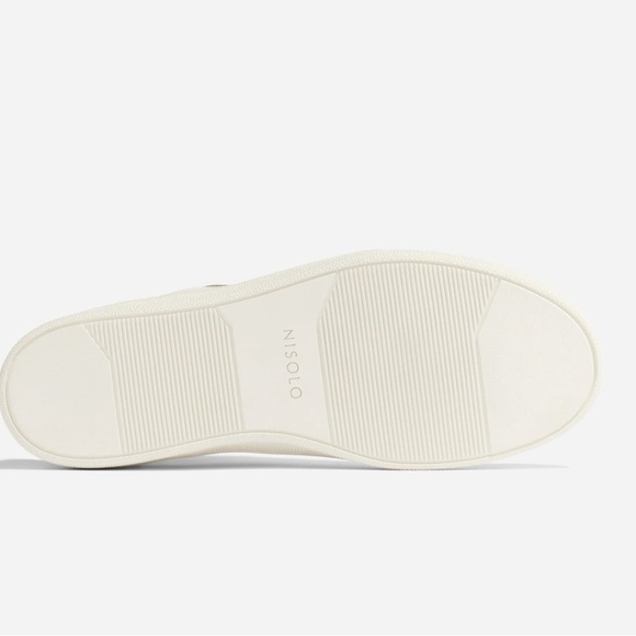 Nisolo Bria Go-To Court Leather Sneakers White Women’s Size 7 New In Box - Picture 7 of 11